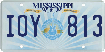 MS license plate IOY813