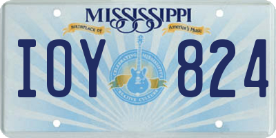 MS license plate IOY824