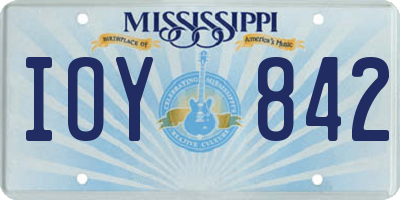MS license plate IOY842