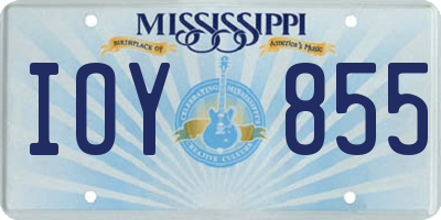 MS license plate IOY855