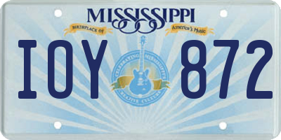 MS license plate IOY872