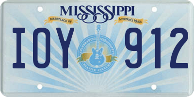 MS license plate IOY912