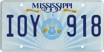 MS license plate IOY918