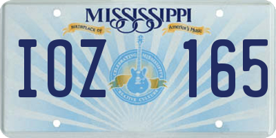 MS license plate IOZ165