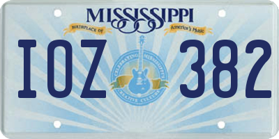 MS license plate IOZ382