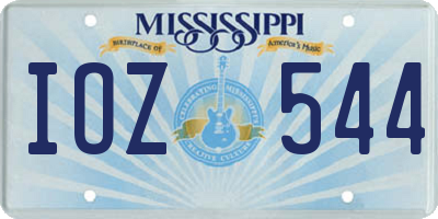 MS license plate IOZ544