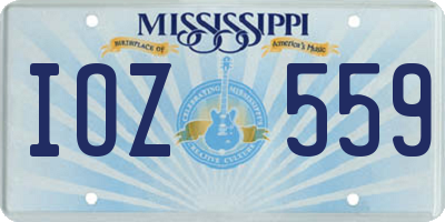 MS license plate IOZ559