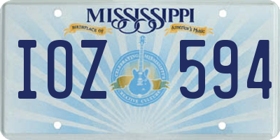 MS license plate IOZ594