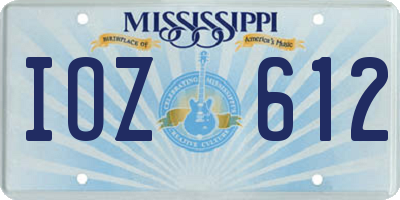 MS license plate IOZ612