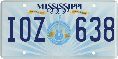 MS license plate IOZ638