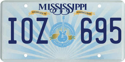 MS license plate IOZ695