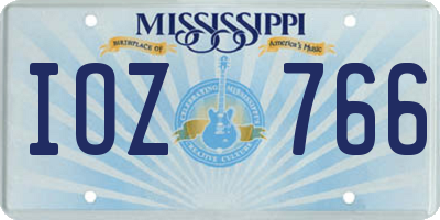 MS license plate IOZ766