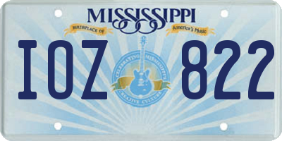 MS license plate IOZ822