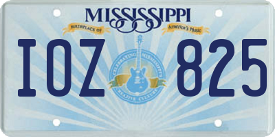 MS license plate IOZ825