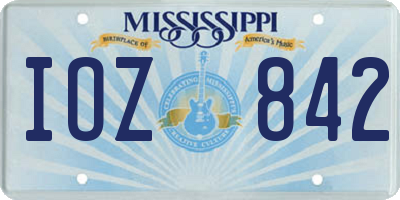 MS license plate IOZ842