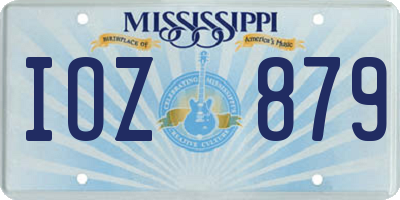 MS license plate IOZ879