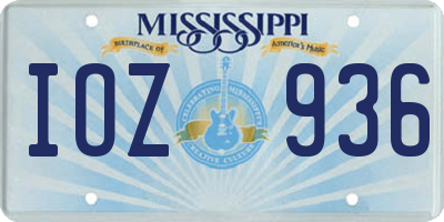 MS license plate IOZ936