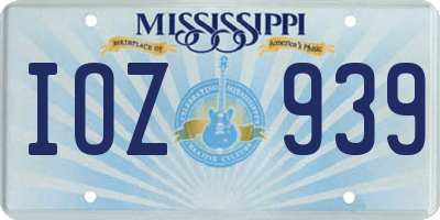 MS license plate IOZ939