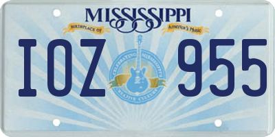 MS license plate IOZ955