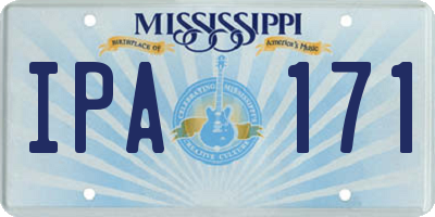 MS license plate IPA171