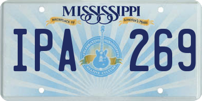 MS license plate IPA269