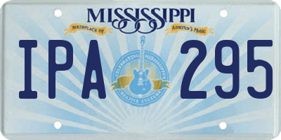 MS license plate IPA295