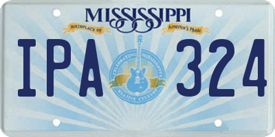 MS license plate IPA324