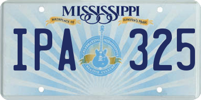MS license plate IPA325