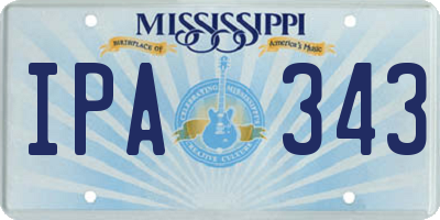 MS license plate IPA343