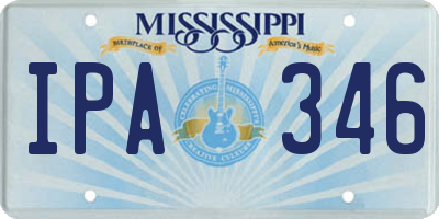 MS license plate IPA346