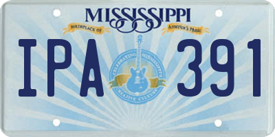 MS license plate IPA391