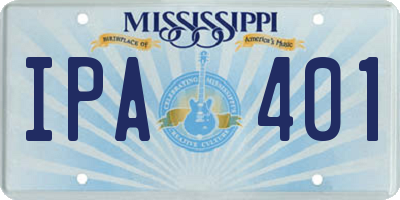 MS license plate IPA401