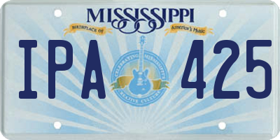 MS license plate IPA425