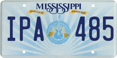 MS license plate IPA485