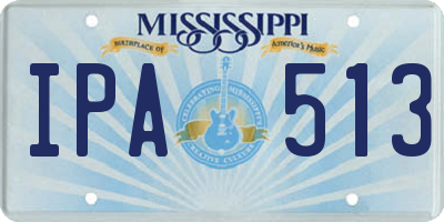 MS license plate IPA513