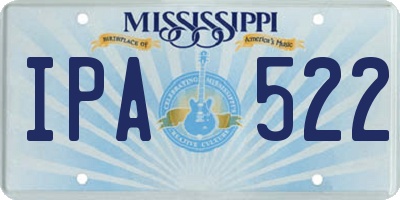 MS license plate IPA522