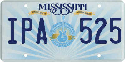 MS license plate IPA525
