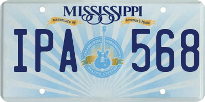 MS license plate IPA568