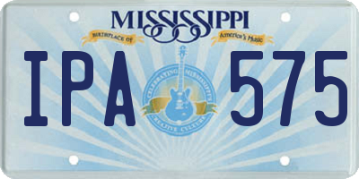 MS license plate IPA575