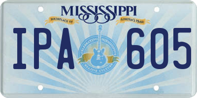 MS license plate IPA605