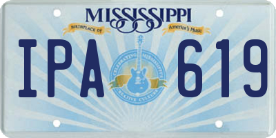 MS license plate IPA619
