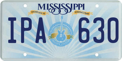 MS license plate IPA630