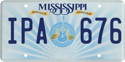MS license plate IPA676