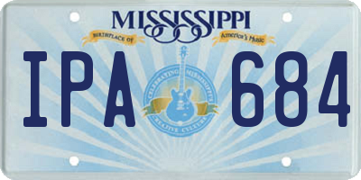 MS license plate IPA684