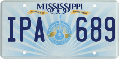 MS license plate IPA689