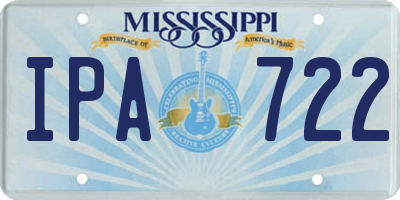MS license plate IPA722