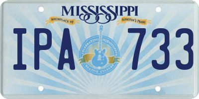 MS license plate IPA733