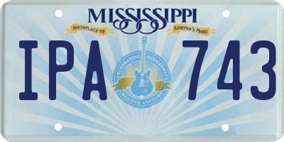 MS license plate IPA743