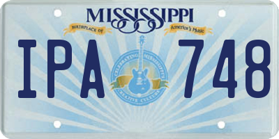MS license plate IPA748