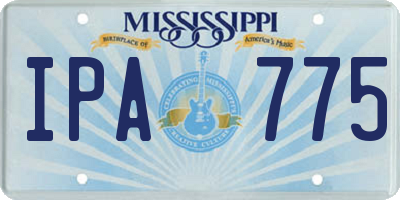 MS license plate IPA775